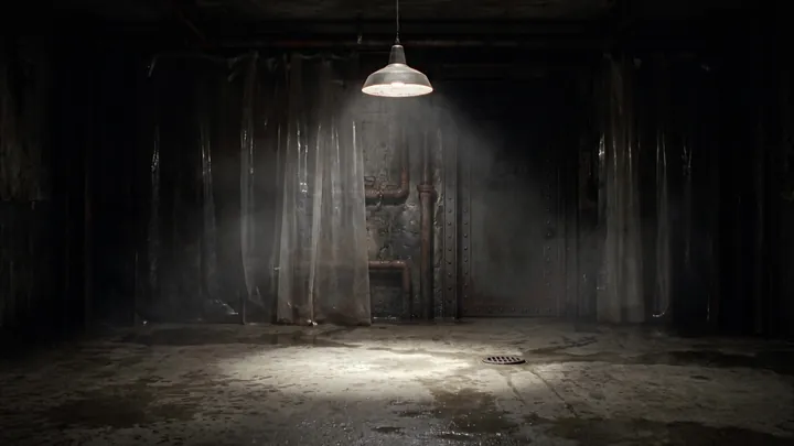 THE BACK ROOM: the stage plate as it appears in the game